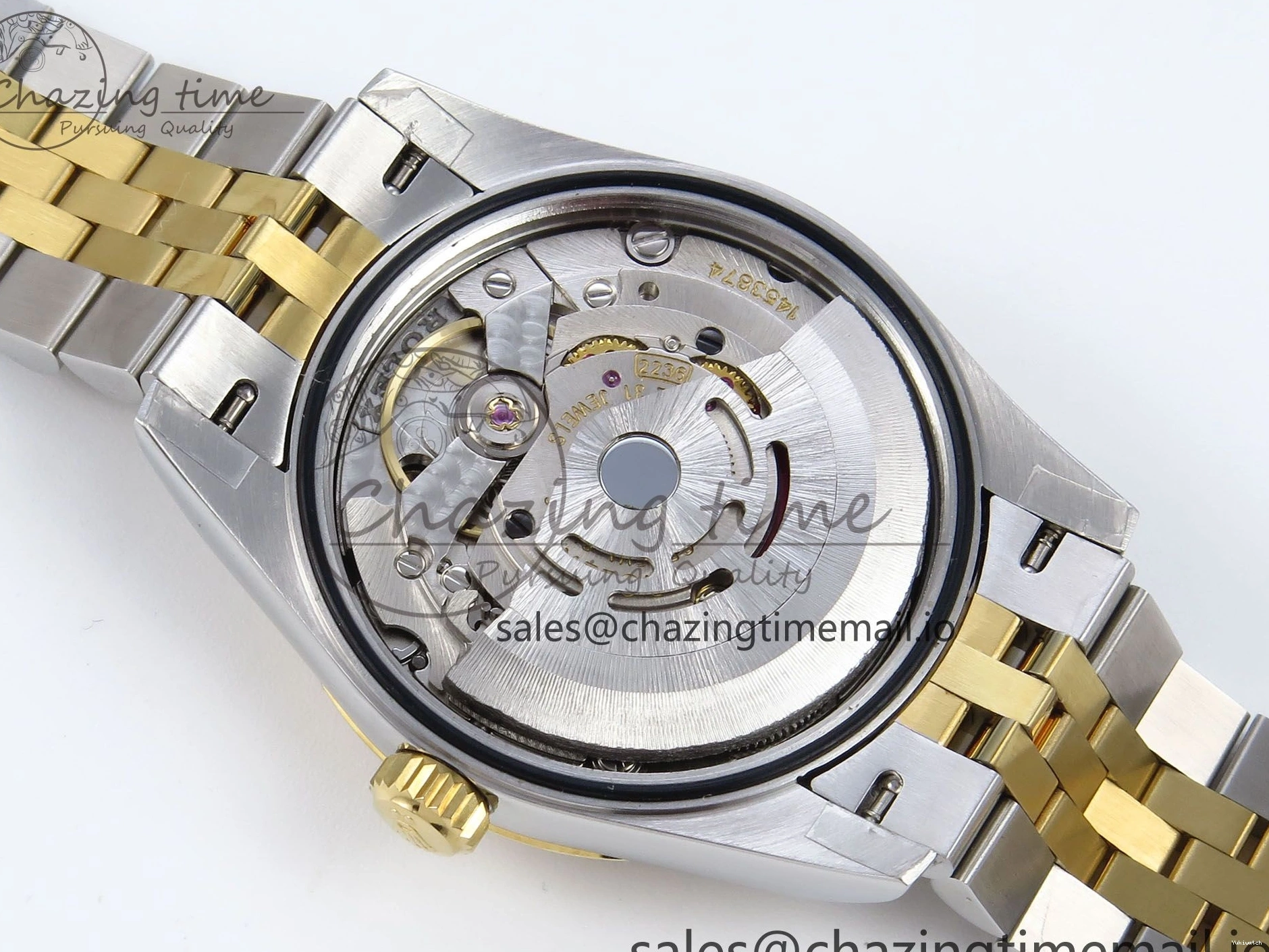 on SS YG DateJust 904L Steel Roman Jubilee Edition Diamonds HZ2236 Bracelet JARF 278383RBR Dial 1:1 Gray Best 31 0404